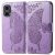 Чехол UniCase Butterfly Pattern для Motorola Moto G85 - Light Purple: фото 1 из 6