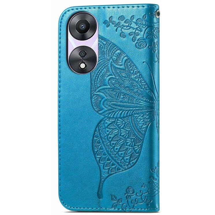 Чехол UniCase Butterfly Pattern для OPPO A78 - Blue: фото 4 из 5
