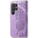 Чехол UniCase Butterfly Pattern для Samsung Galaxy S24 Ultra - Light Purple (343358LV). Фото 4 из 5