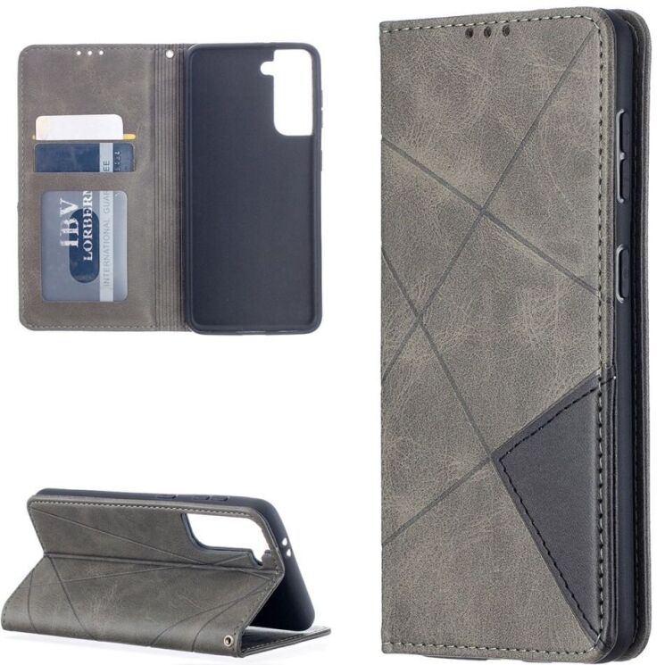 Чехол UniCase Geometric Pattern для Samsung Galaxy S21 (G991) - Grey: фото 1 из 9