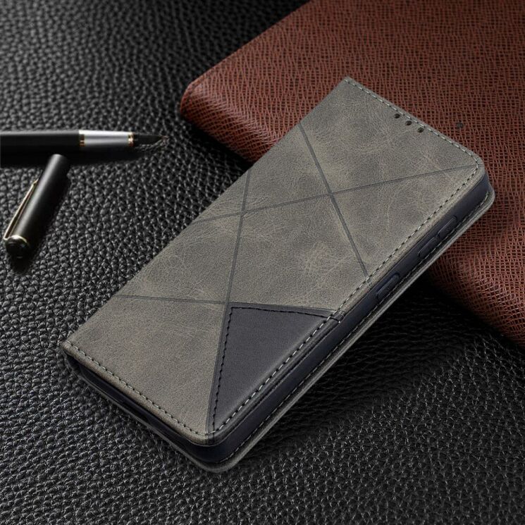 Чехол UniCase Geometric Pattern для Samsung Galaxy S21 (G991) - Grey: фото 5 из 9