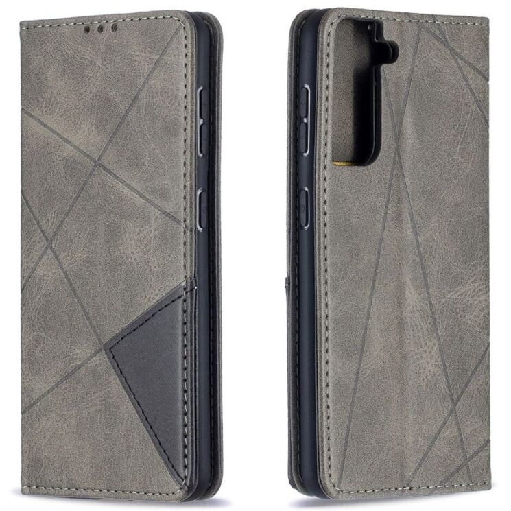 Чехол UniCase Geometric Pattern для Samsung Galaxy S21 (G991) - Grey: фото 4 из 9