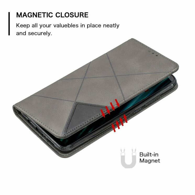 Чехол UniCase Geometric Pattern для Xiaomi Redmi Note 8 Pro - Grey: фото 6 из 9