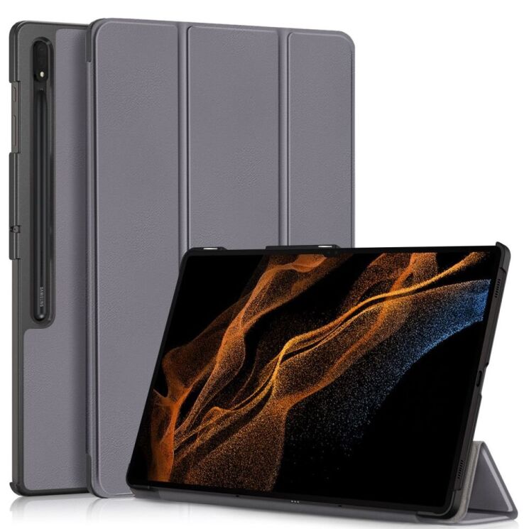 Чехол UniCase Slim для Samsung Galaxy Tab S9 Ultra (X910/916) - Grey: фото 1 из 11