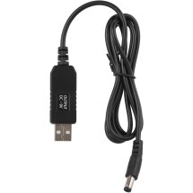 Кабель 2E USB to DC 5.5х2.5мм (9V, 1A/ 1m) - Black: фото 1 з 3