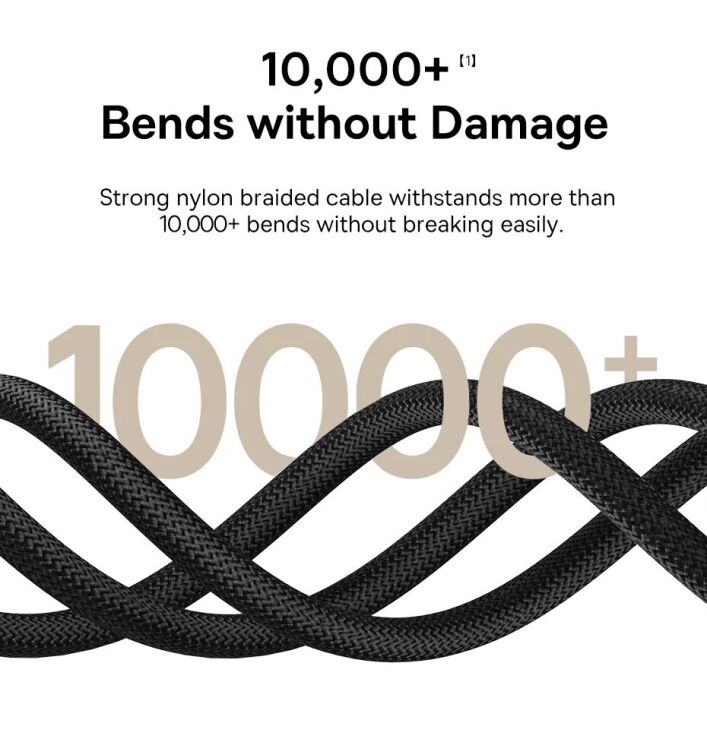 Кабель Baseus Dura Series Type-C to Type-C (100W, 2m) P10377803U01-03 - Black / Red: фото 10 из 21