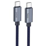Кабель Hoco U134 Primero 240W Type-C to Type-C (5A, 1.8m) - Blue: фото 1 з 6