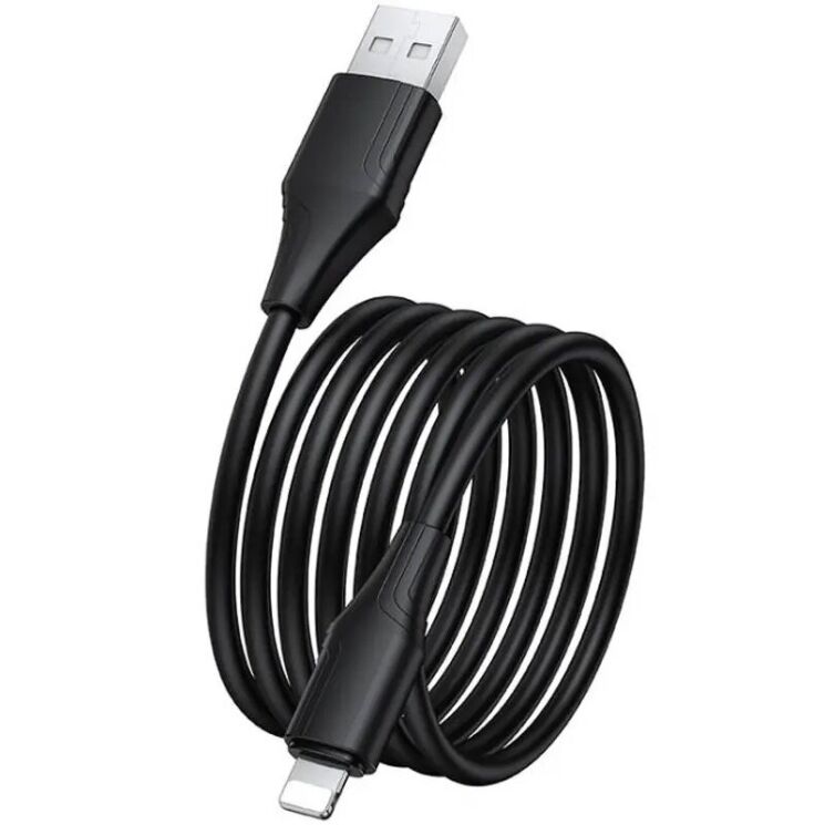 Кабель Hoco X124 USB to Lightning (2.4A, 1m) - Black: фото 3 из 6