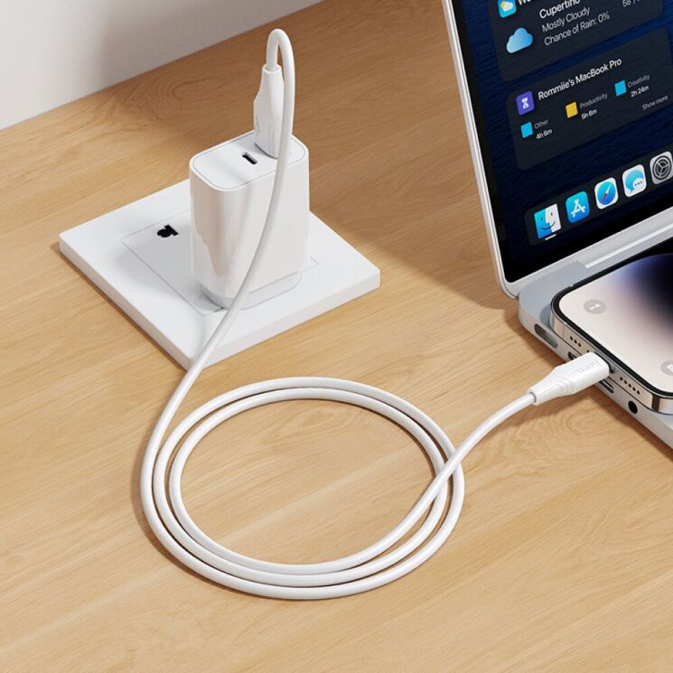 Кабель Hoco X124 USB to Lightning (2.4A, 1m) - Black: фото 6 из 6