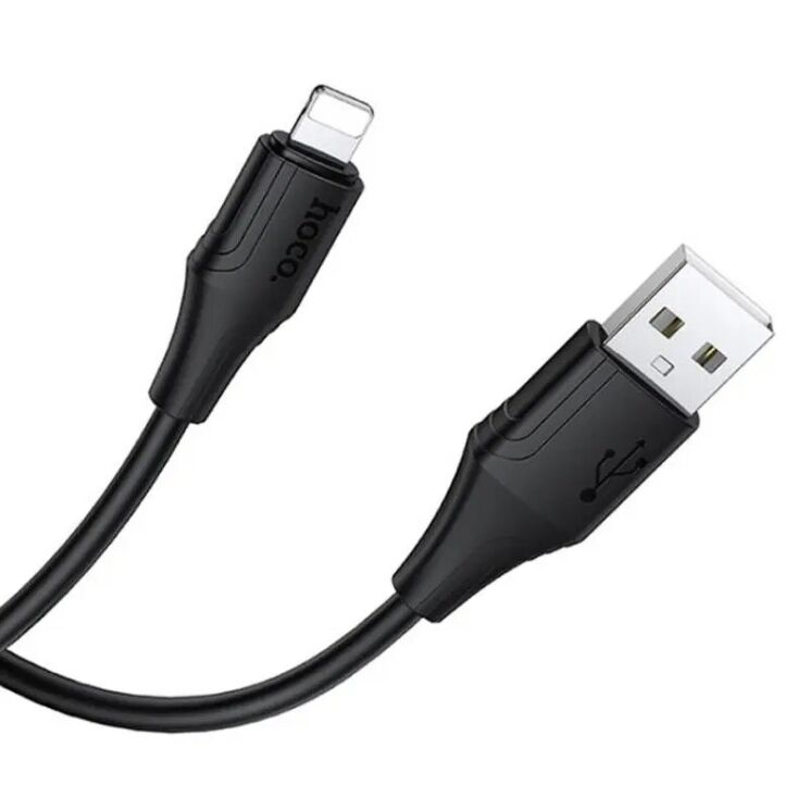 Кабель Hoco X124 USB to Lightning (2.4A, 1m) - Black: фото 2 из 6