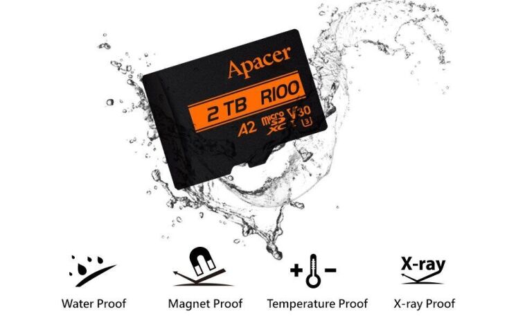 Карта памяти MicroSDXC Apacer 256GB UHS-I U3 V30 A2 + адаптер (AP256GMCSX10U8-R) - Black: фото 9 из 9