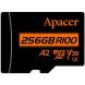 Карта памяти MicroSDXC Apacer 256GB UHS-I U3 V30 A2 + адаптер (AP256GMCSX10U8-R) - Black (945181B). Фото 2 из 9