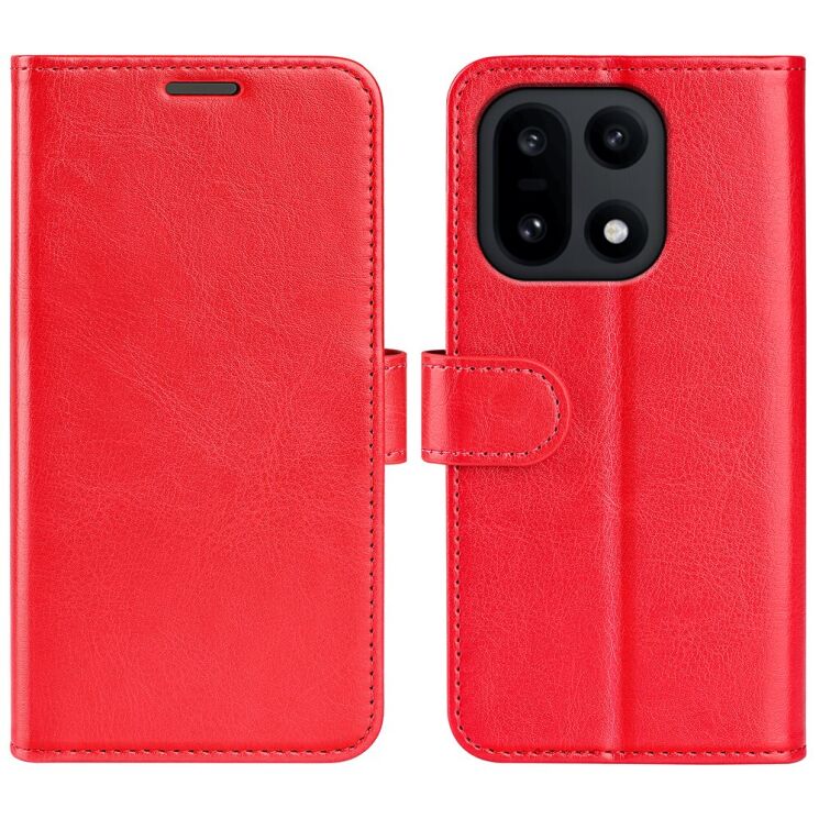 Классический чехол-книжка Deexe Wallet Style для OnePlus 15 - Red: фото 1 из 7