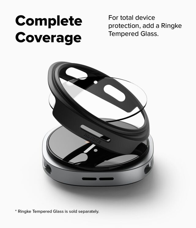 Комплект чохлів RINGKE Slim Case для Samsung Galaxy Watch 8 (44mm) 8800293856146 - Matte Black: фото 10 з 15