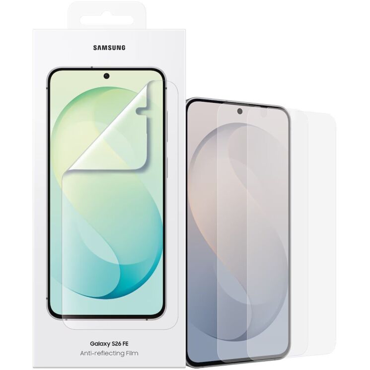Комплект оригінальних захисних плівок Anti-reflecting Film для Samsung Galaxy S26 FE (EF-US741CTEGWW) (412769) Комплект оригінальних захисних плівок Anti-reflecting Film для Samsung Galaxy S26 FE (EF-US741CTEGWW): фото 1 з 4