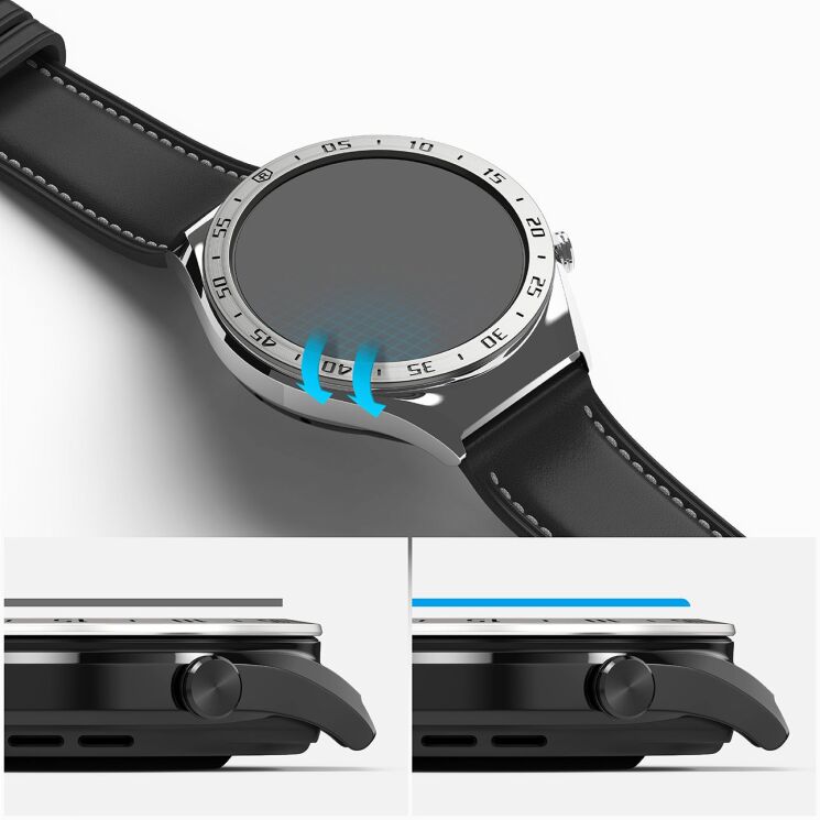 Комплект стекол (4шт) Ringke Tempered Glass для Xiaomi Watch S1 (46mm): фото 8 из 12