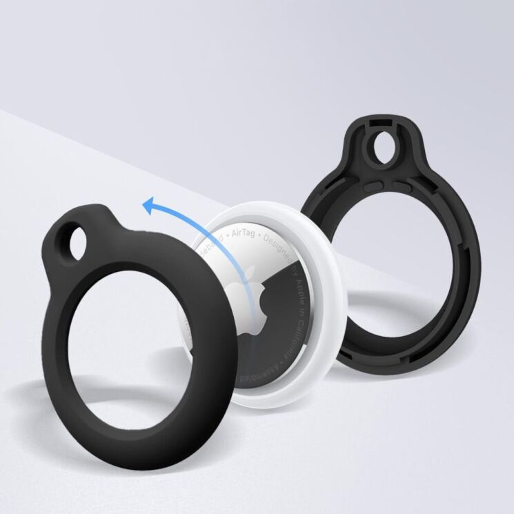 Комплект защитных чехлов (2шт) Tech-Protect Rough Set для Apple AirTags / AirTags 2 - Black (274024B) Комплект защитных чехлов (2шт) Tech-Protect Rough Set для Apple AirTags / AirTags 2 - Black: фото 5 из 8