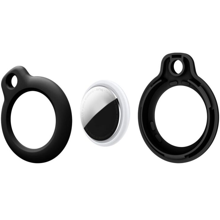 Комплект защитных чехлов (2шт) Tech-Protect Rough Set для Apple AirTags / AirTags 2 - Black (274024B) Комплект защитных чехлов (2шт) Tech-Protect Rough Set для Apple AirTags / AirTags 2 - Black: фото 3 из 8