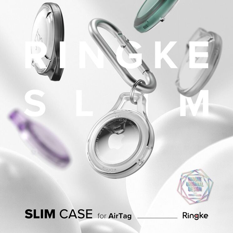 Комплект защитных чехлов (4шт) Ringke Slim Set для для Apple AirTag (8809818840370) - Clear: фото 2 из 14