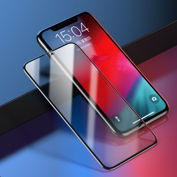 Комплект захисних стекол BASEUS 3D Full Coverage 0.3mm для Apple iPhone XR - Black: фото 11 з 25