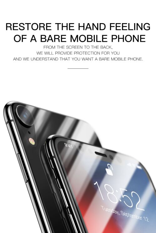 Комплект захисних стекол BASEUS 3D Full Coverage 0.3mm для Apple iPhone XR - Black: фото 15 з 25