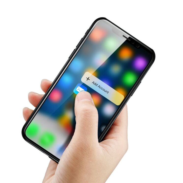 Комплект захисних стекол BASEUS 3D Full Coverage 0.3mm для Apple iPhone XR - Black: фото 8 з 25