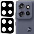 Комплект защитных стекол на заднюю камеру Deexe Black Lens Protector для Motorola Edge 50 Neo - Black