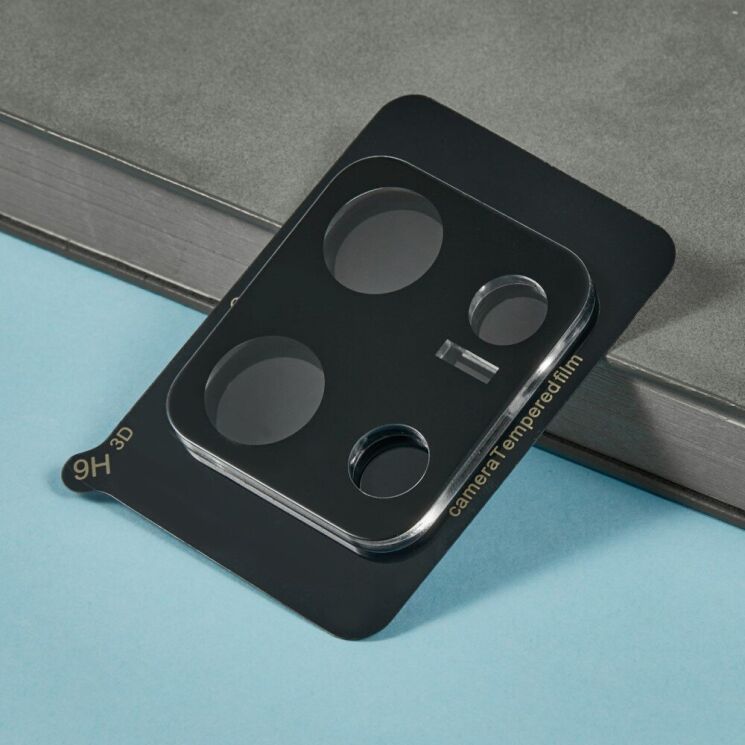 Комплект защитных стекол на заднюю камеру Deexe Black Lens Protector для Xiaomi Redmi Note 14S - Black: фото 5 из 5