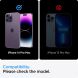 Комплект защитных стекол Spigen (SGP) GLAS.tR AlignMaster Black для Apple iPhone 14 Pro Max - Black (306852B). Фото 4 из 10