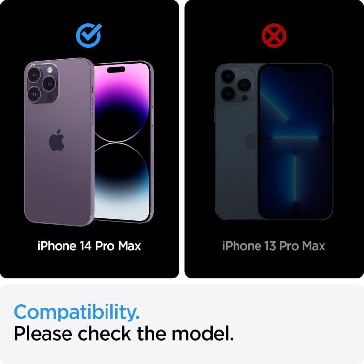 Комплект защитных стекол Spigen (SGP) GLAS.tR AlignMaster Black для Apple iPhone 14 Pro Max - Black: фото 4 из 10