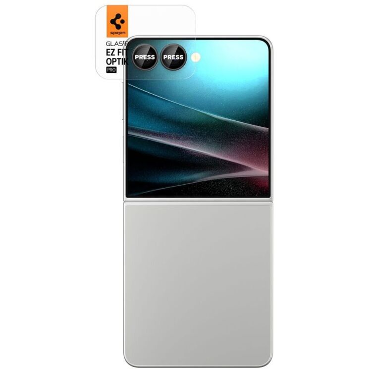 Комплект захисних стекол Spigen (SGP) Optik Pro Lens Protector для Samsung Galaxy Flip 7 (AGL09587) - Black: фото 3 з 13