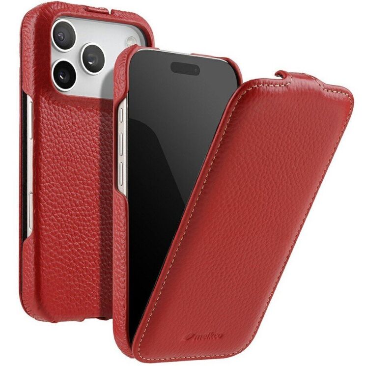 Шкіряний чохол MELKCO Jacka Type для iPhone 18 Pro - Red (423659R) Шкіряний чохол MELKCO Jacka Type для iPhone 18 Pro - Red: фото 1 з 5