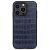 Кожаный чехол UniCase Croco Skin для Apple iPhone 14 Pro - Blue: фото 1 из 5