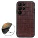 Кожаный чехол UniCase Croco Skin для Samsung Galaxy S23 Ultra - Brown (317916Z). Фото 2 из 3