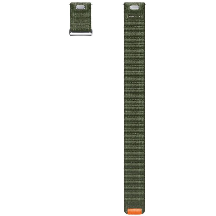 Оригинальный ремешок Fabric Band (S/M) для Samsung Galaxy Watch 4 / 4 Classic / 5 / 5 Pro / 6 / 6 Classic / 7 / FE (ET-SVL30SKEGEU) - Green: фото 3 из 3