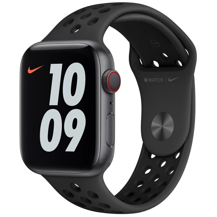 Оригінальний ремінець Nike Sport Band для Apple Watch 42 (Series 10/11) / 41 / 40 / SE 40 / 38 (MTMP2) - Black: фото 1 з 3