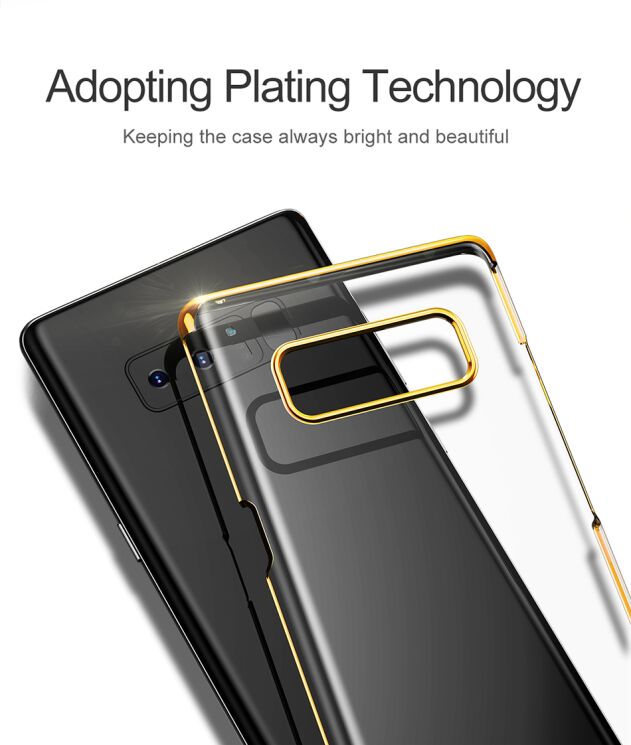 Пластиковый чехол BASEUS Glitter Series для Samsung Galaxy Note 8 (N950) - Gold: фото 5 из 9