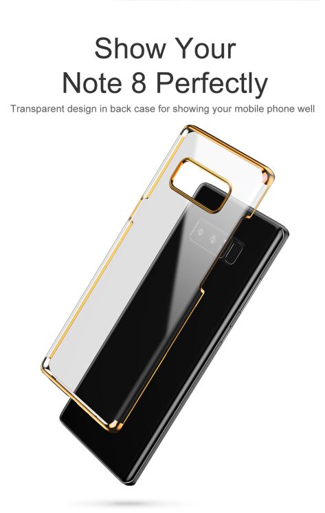 Пластиковый чехол BASEUS Glitter Series для Samsung Galaxy Note 8 (N950) - Gold: фото 6 из 9