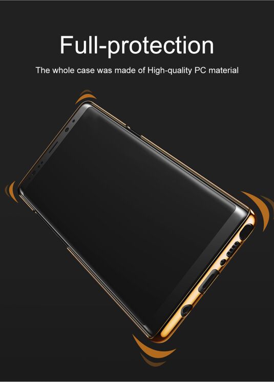 Пластиковый чехол BASEUS Glitter Series для Samsung Galaxy Note 8 (N950) - Gold: фото 7 из 9