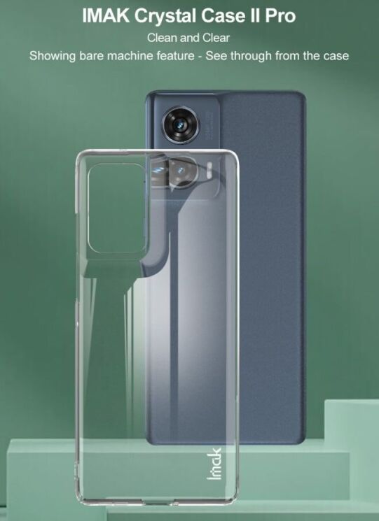 Пластиковый чехол IMAK Crystal II Pro для Motorola Edge 50 Fusion - Transparent: фото 8 из 9