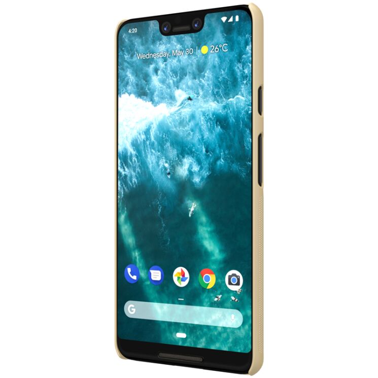 Пластиковый чехол NILLKIN Frosted Shield для Google Pixel 3 XL - Gold: фото 3 из 12