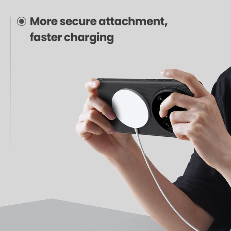 Пластиковый чехол NILLKIN Frosted Shield Pro Magnetic для Xiaomi 15 Ultra - Black: фото 7 из 11