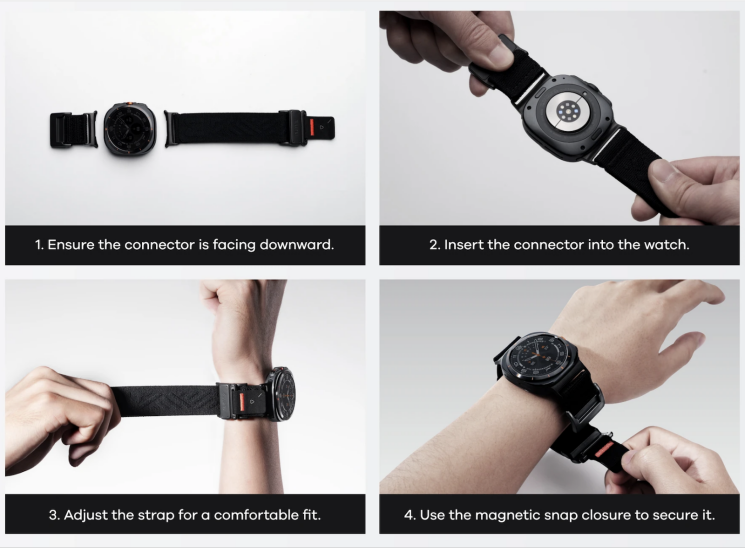Ремінець AULUMU CS03 Titanium Mag Buckle Quick-Release Band для Samsung Galaxy Watch Ultra 2 / Ultra / Ultra (2025) - Black (427020B) Ремінець AULUMU CS03 Titanium Mag Buckle Quick-Release Band для Samsung Galaxy Watch Ultra 2 / Ultra / Ultra (2025) - Black: фото 12 з 12