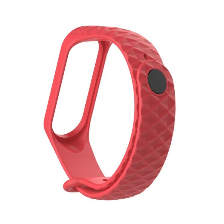 Ремінець Deexe 3D Diamond для Xiaomi Mi Band 3 - Red: фото 3 з 5