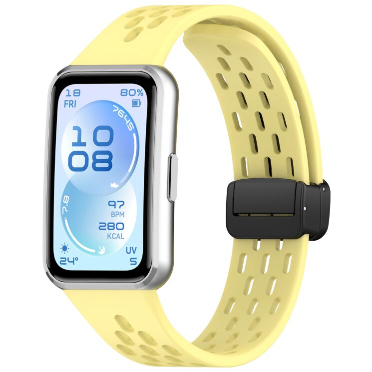 Ремешок Deexe Astra Strap для Huawei Band 11 Pro / Band 11 - Yellow: фото 2 из 6