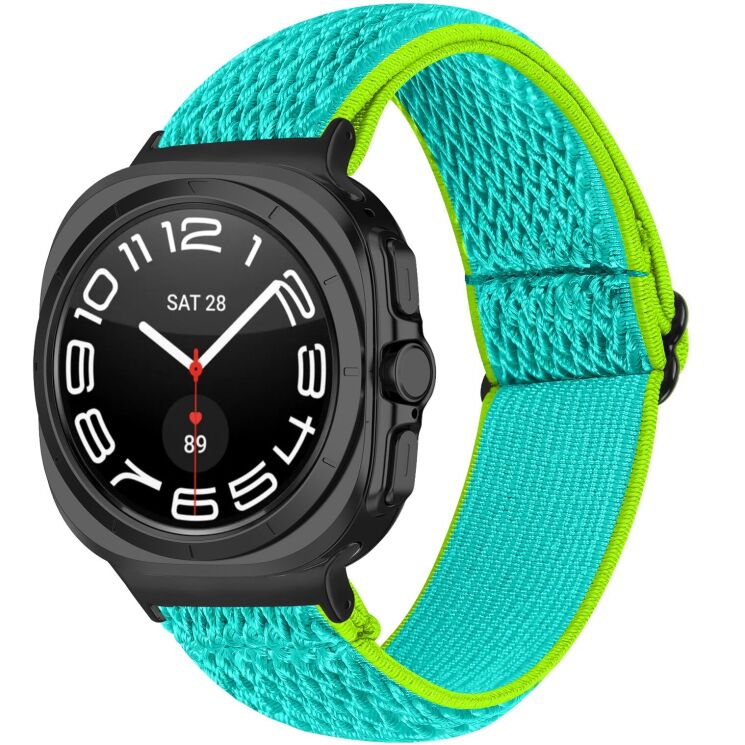 Ремешок Deexe Braided Strap для Samsung Galaxy Watch 8 (40/44mm) / 8 Classic / Ultra (2025) - Yellow / Green: фото 2 из 6