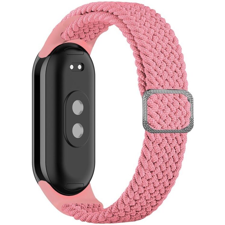 Ремешок Deexe Braided Strap для Xiaomi Mi Smart Band 8 / 9 - Pink: фото 1 из 2