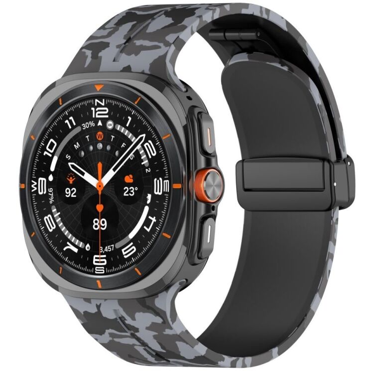 Ремешок Deexe Camouflage Pattern для Samsung Galaxy Watch Ultra (47mm) - Dark Grey: фото 4 из 6