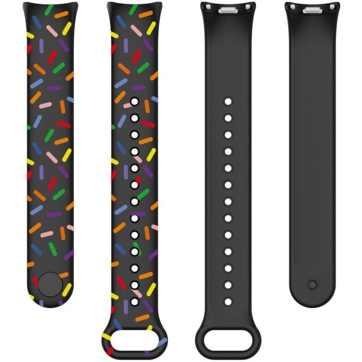 Ремешок Deexe Confetti для Xiaomi Mi Smart Band 8 - Black: фото 5 из 5