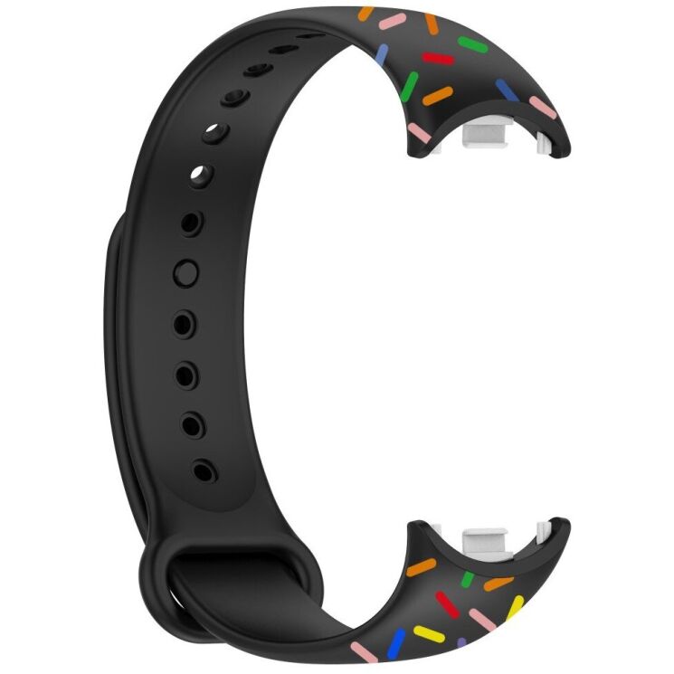 Ремешок Deexe Confetti для Xiaomi Mi Smart Band 8 - Black: фото 3 из 5